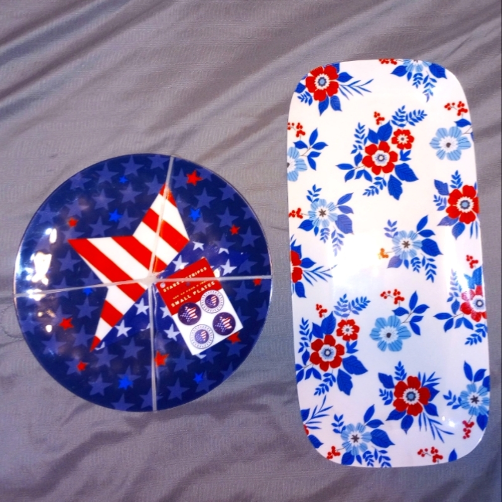 Melamine Stars and Stripes Plate set